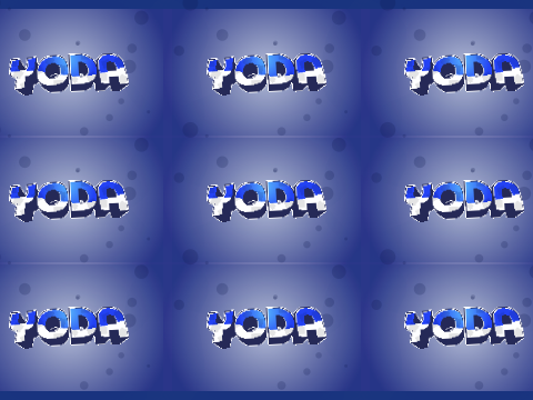 2D Blue Mosaic Intro Yoda