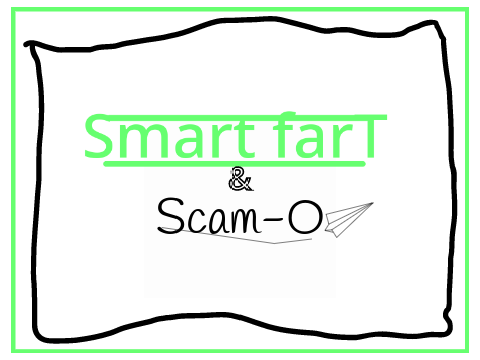 Smart fart & Scam-O brand logo