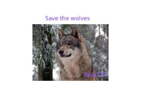 Sign if u want to save the wolfs 