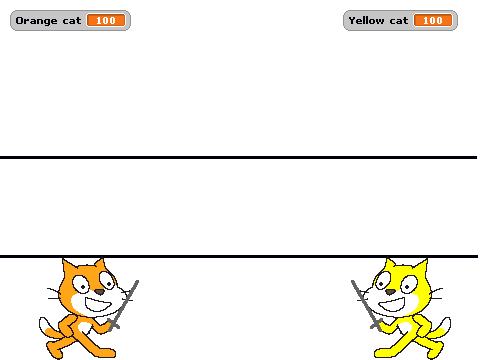 fighting cats