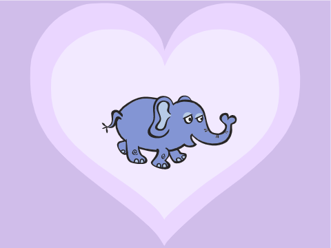 Gaston the Elephant (say purple :D)