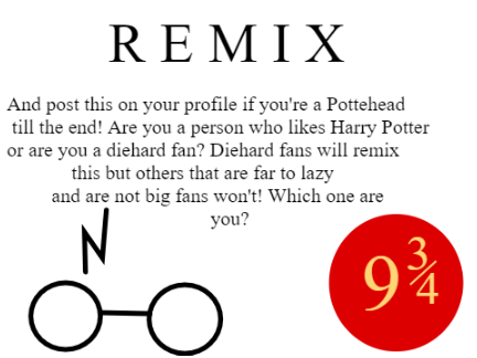 Remix if you're a Potterhead remix