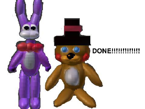 Bonnie and Toy freddy using blender