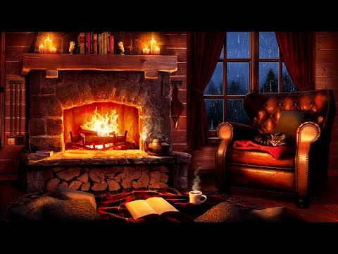 An ambience (A storm is outside while you are inside reading)