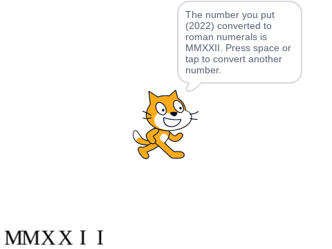 Number to Roman Numerals V2