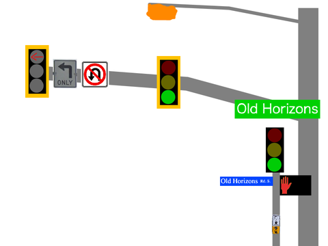 Traffic Light Signal ＠ Old Horizons Rd. S. and W. Luther Blvd