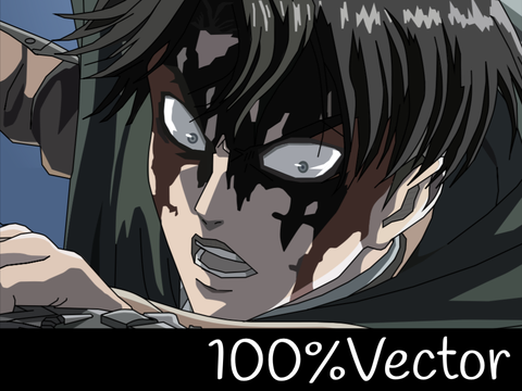 100%Vector! 調査兵団兵士長 リヴァイ 《進撃の巨人》