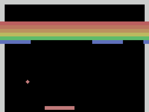 Breakout on Atari 2600