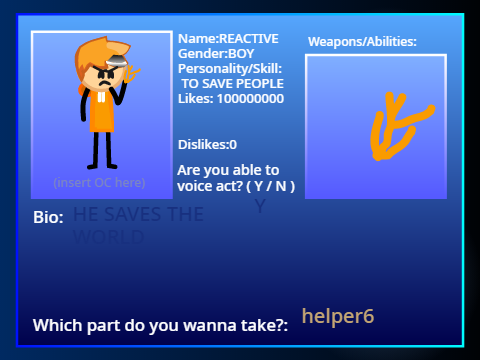 Signups for The Great Escape My oc superhero