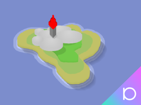 A not-so 3D Island. Because I'm bored.