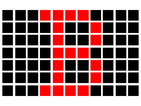 Pixelated Cyrillic Letters 