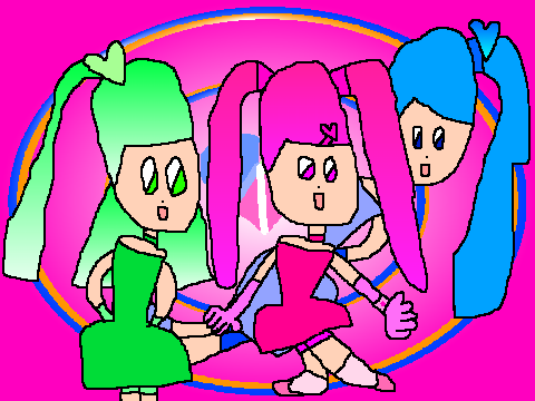 Mahou shojo glitter Yumi group transformation