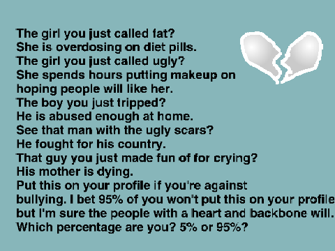 REMIX THIS IF YOU WANNA STOP BULLYING!! The 5% with a heart will. remix