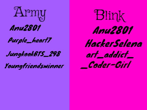 Sign if your an Army or blink 