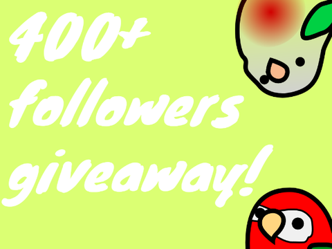 400+ followers giveaway!! (results)