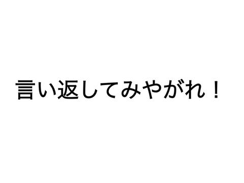 言い返してみやがれ！ remix