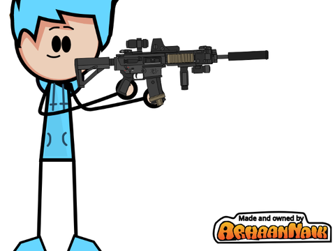 Me shooting a target