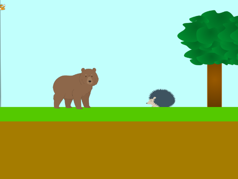 bear going through a forest