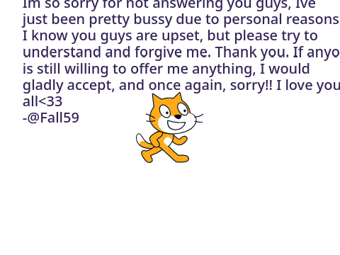 ANNOUNCEMENT!!(APOLOGY) -@Fall59