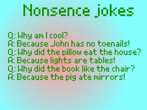 Boono's jokes volume 1!