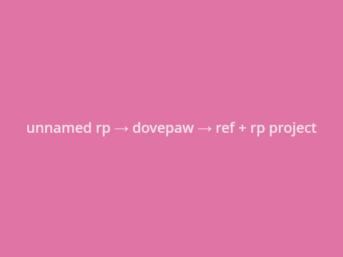unnamed rp → dovepaw → official reference + rp project