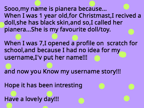 My username story