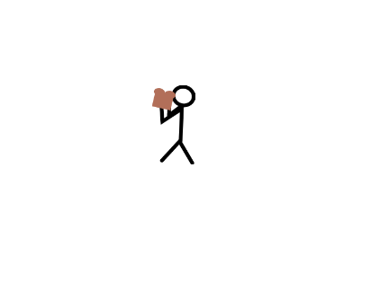 Man eats bread