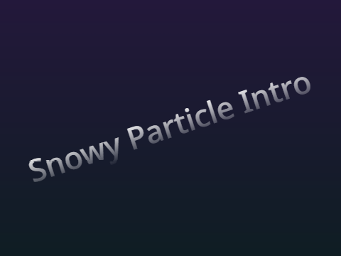 Snowy Particles Intro (Free)