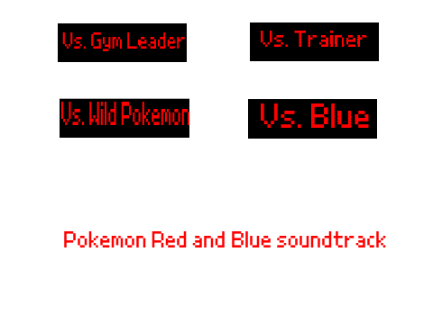 Pokeon Red and Blue Soundtrack