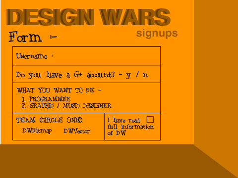 Design Wars -- Signups
