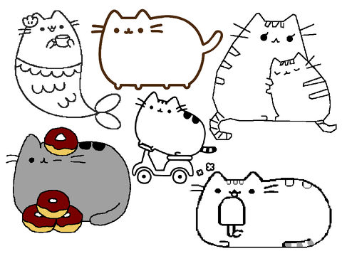 Colour your pusheen remix