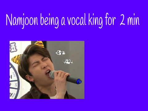 Namjoon being a vocal king for 2 min 