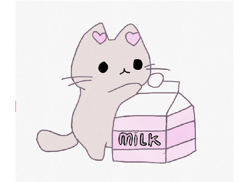 Pink cat milk ? 