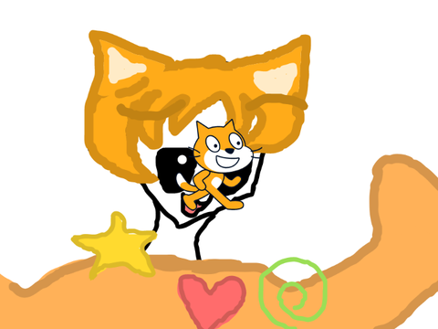 Tables with Scratch cat