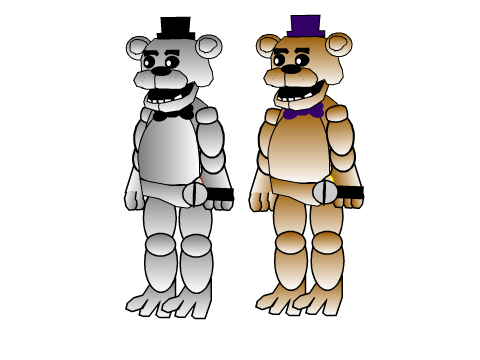 silver freddy and bronze freddy sprites