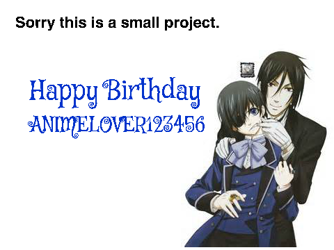 For @ANIMELOVER123456 