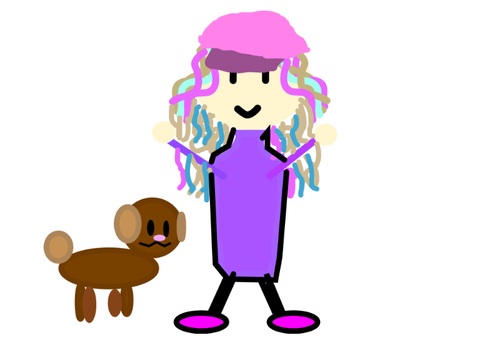 My newest oc and the scratch doggy 