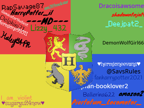Sign your username on your Hogwarts house!!  remix remix remix remix remix