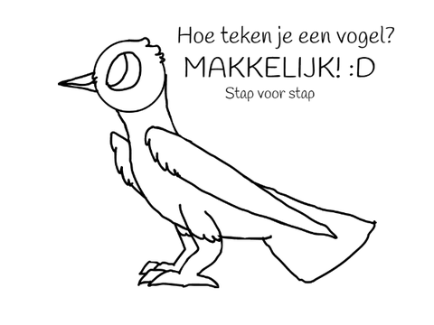 Hoe teken je een vogel? (MAKKELIJK)