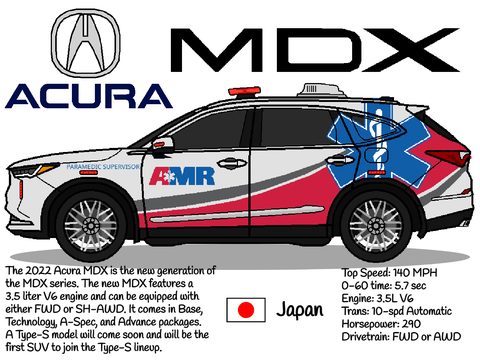2022 Acura MDX AMR Ambulance