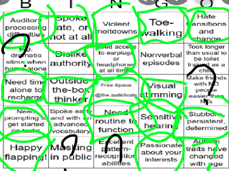 AUTISM BINGO!!! 