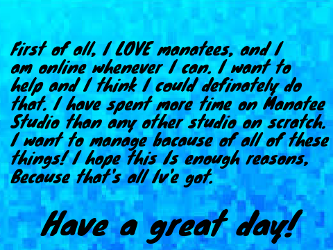 Why I Want to Manage ( Manatee Studio)