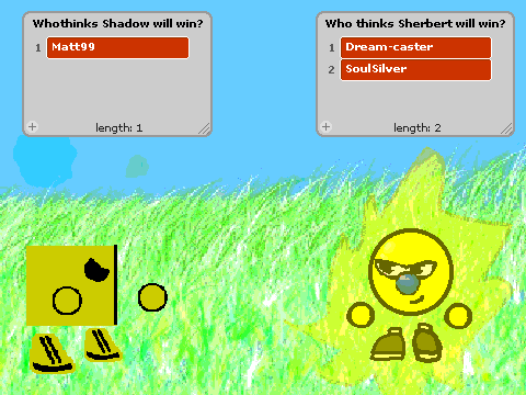 Shadow Vs. Sherbert contest