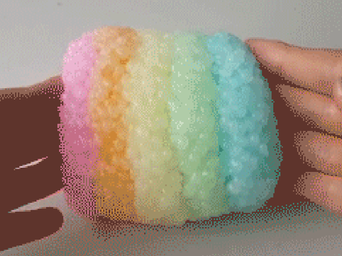 Rainbow Satisfying Slime Gif