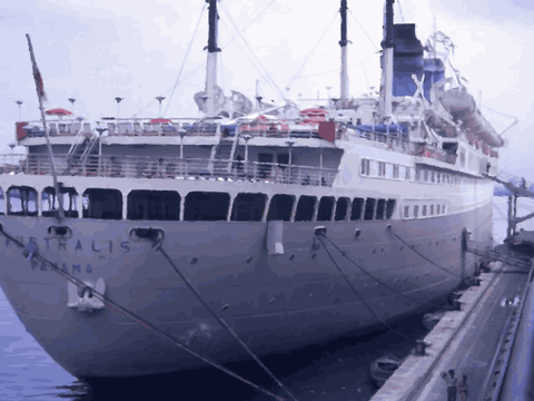 SS Australis on dock
