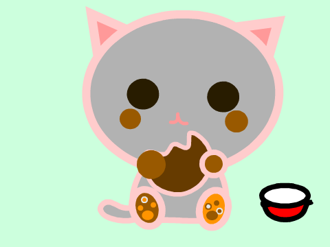 Kitty With Cookie and Milk CC! remix