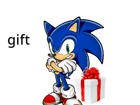 Sonic has a gift (go to projects to decide)