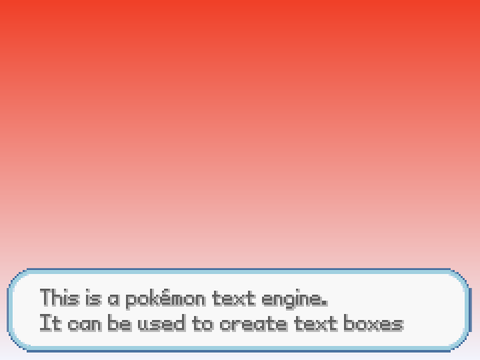 Pokemon Text Engine remix