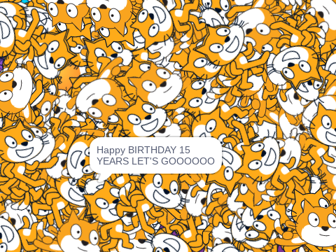 Happy 15th SCRATCH LET'S GET HYPED