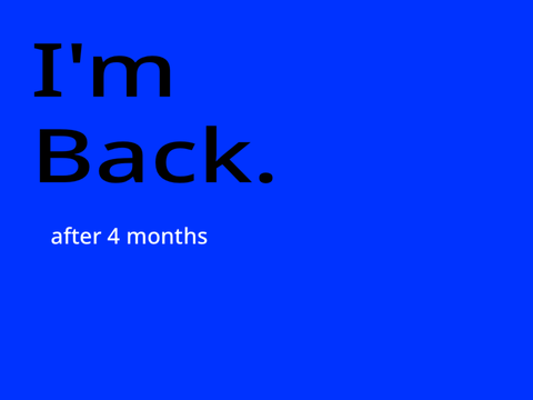 I’m back.
